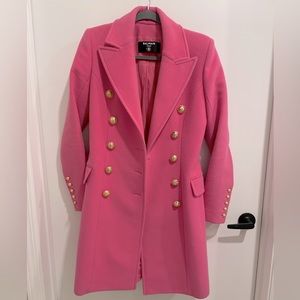 Balmain Double-Breasted Wool/Cashmere Coat size 38. Beautiful pink!